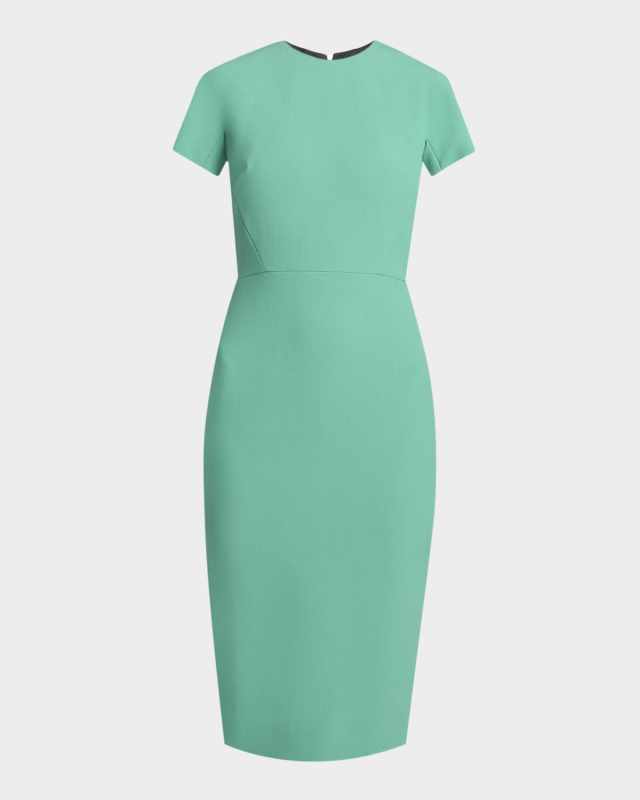 Fitted Wool Midi Dress